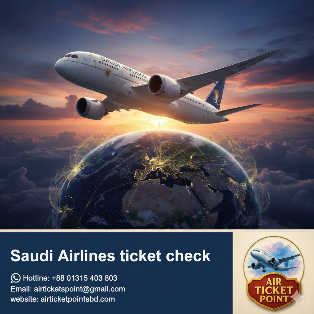 Saudi Airlines ticket check | Agency +8801315403803